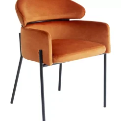 Stühle|KARE Design Armlehnstuhl Alexia Velvet Orange