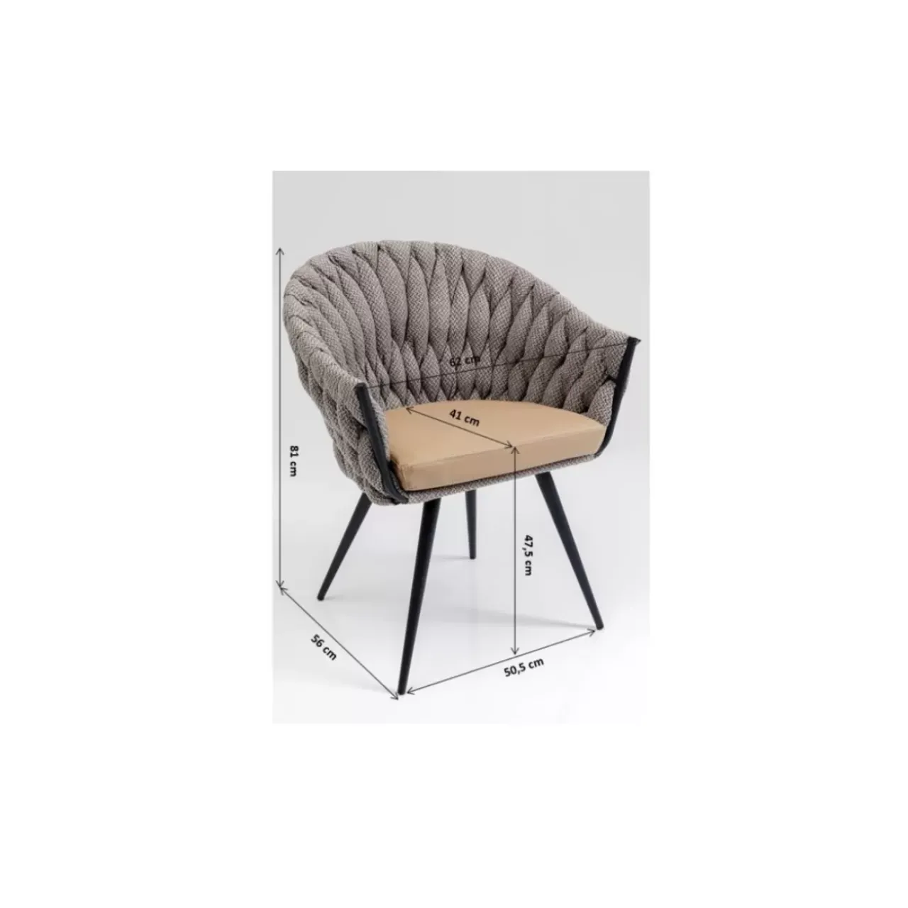 Stühle|KARE Design Armlehnstuhl Knot Tweed
