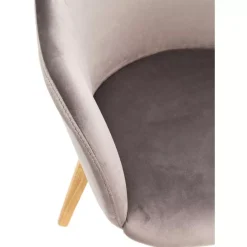 Stühle|KARE Design Armlehnstuhl Lady Velvet Grau