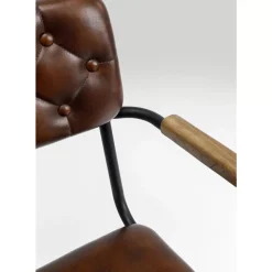 Stühle|KARE Design Armlehnstuhl Salsa Leder Braun