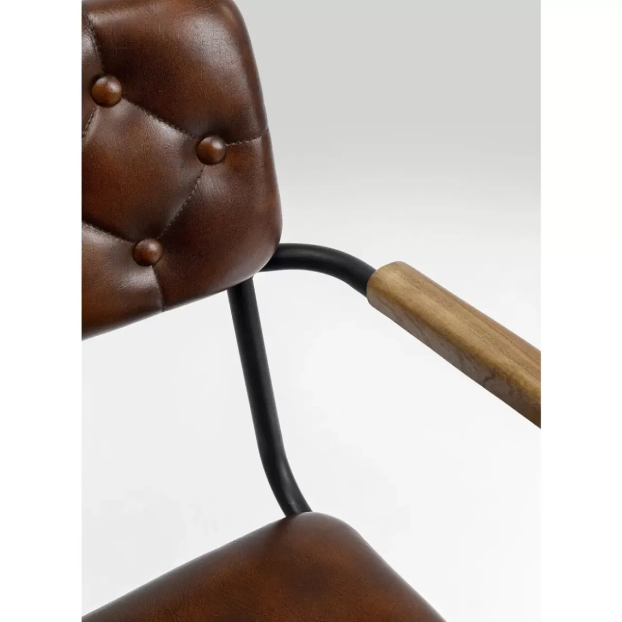 Stühle|KARE Design Armlehnstuhl Salsa Leder Braun