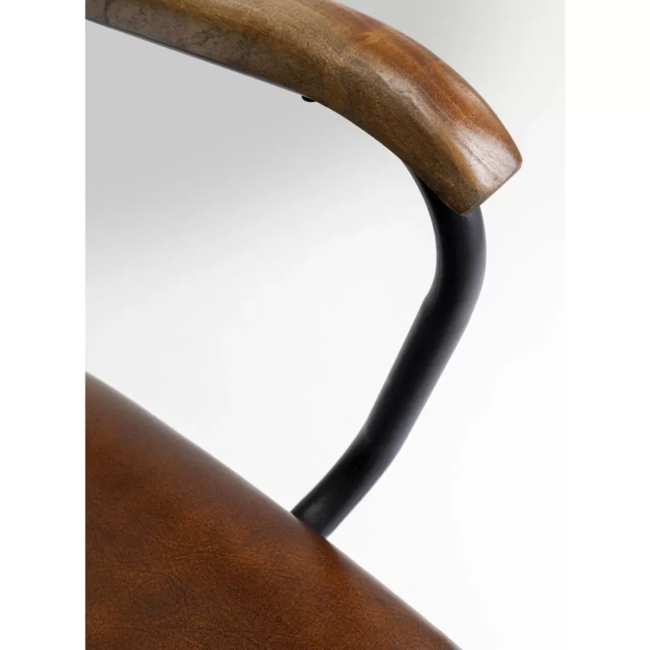 Stühle|KARE Design Armlehnstuhl Salsa Leder Braun