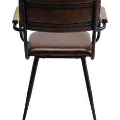 Stühle|KARE Design Armlehnstuhl Salsa Leder Braun