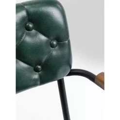 Stühle|KARE Design Armlehnstuhl Salsa Leder Dunkelgrun