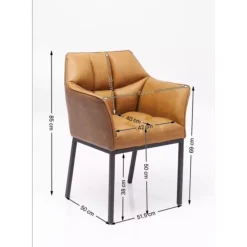 Stühle|KARE Design Armlehnstuhl Thinktank Braun