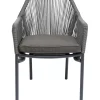 Outdoormöbel|KARE Design Armlehnstuhl Wave Grau