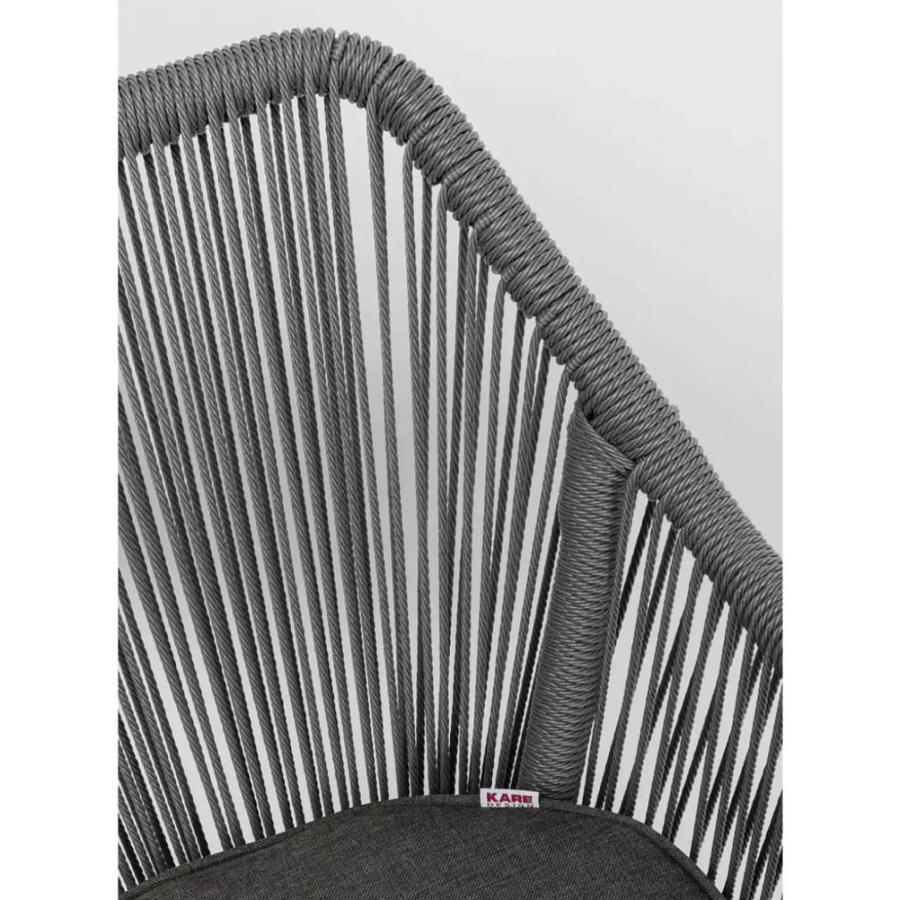 Outdoormöbel|KARE Design Armlehnstuhl Wave Grau