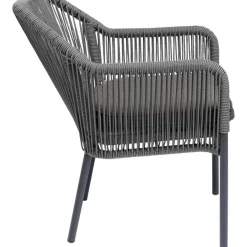 Outdoormöbel|KARE Design Armlehnstuhl Wave Grau