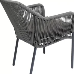 Outdoormöbel|KARE Design Armlehnstuhl Wave Grau
