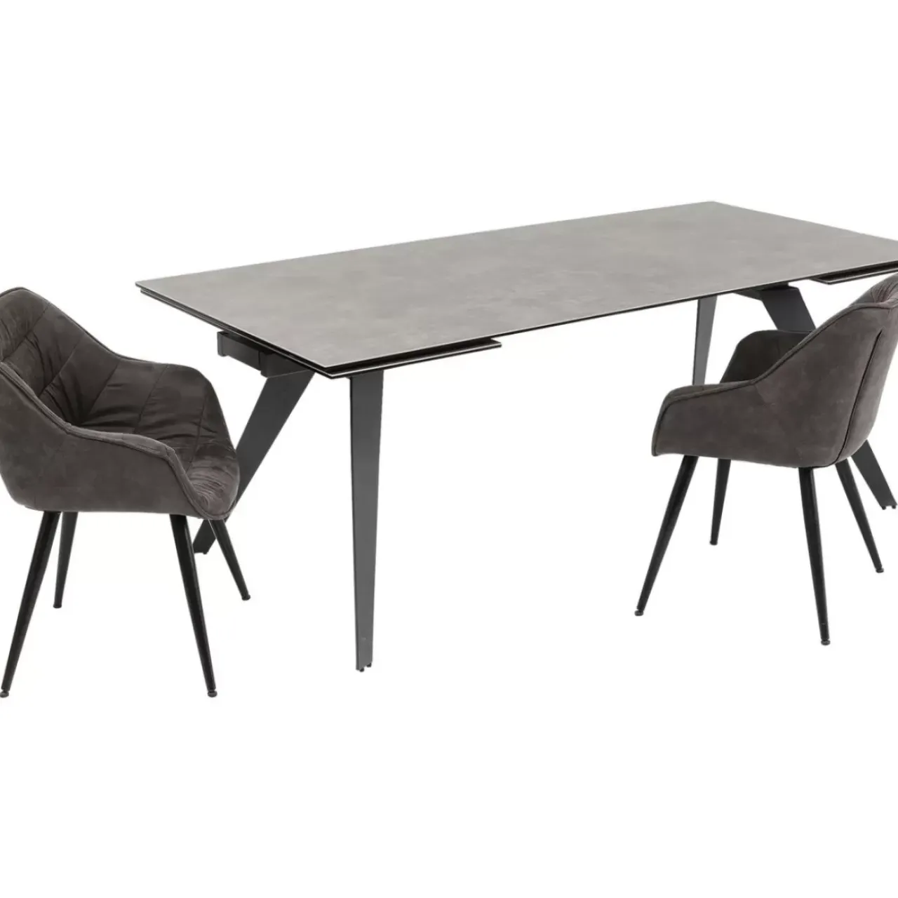 Tische|KARE Design Ausziehtisch Amsterdam Dunkel 200(45+45)X100Cm
