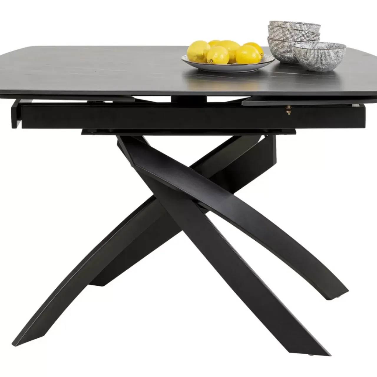 Tische|KARE Design Ausziehtisch Twist Schwarz 120(30+30)X90Cm