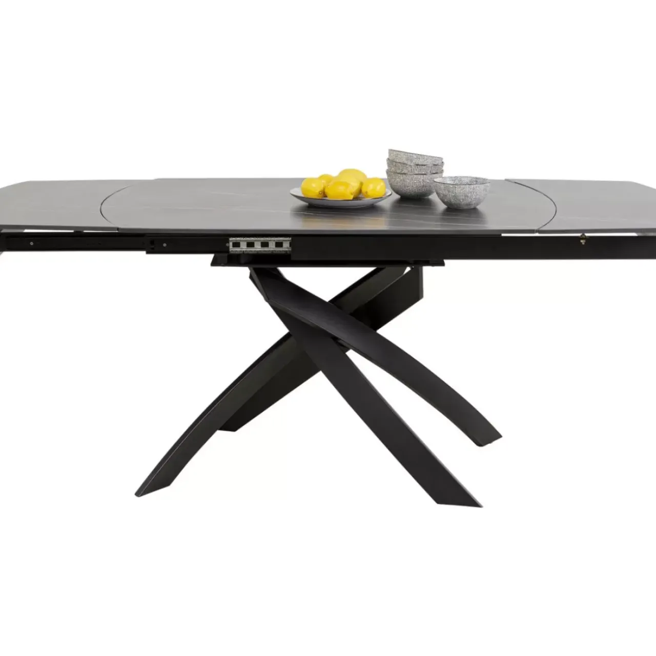 Tische|KARE Design Ausziehtisch Twist Schwarz 120(30+30)X90Cm