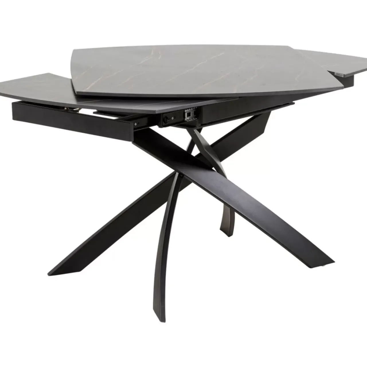 Tische|KARE Design Ausziehtisch Twist Schwarz 120(30+30)X90Cm