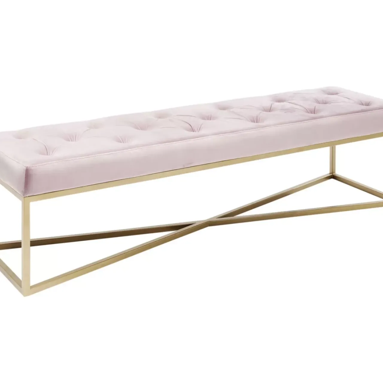 Sitzbänke|KARE Design Bank Crossover Rose Messing 150X40Cm