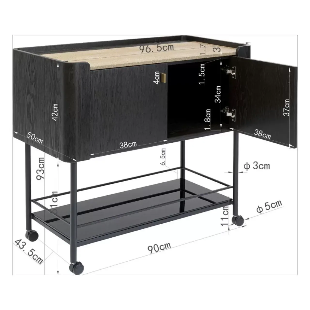 Bars|KARE Design Barwagen Milano 93X96