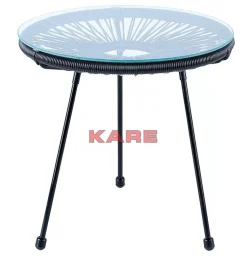 Outdoormöbel|KARE Design Beistelltisch Acapulco Schwarz