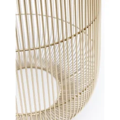 Tische|KARE Design Beistelltisch Beam Weiss Marmor Messing O32Cm