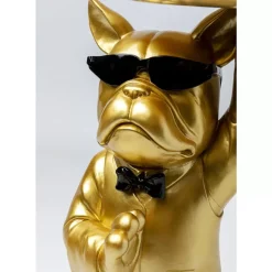 Tische|KARE Design Beistelltisch Cool Bulldog Tray Gold 34X55Cm
