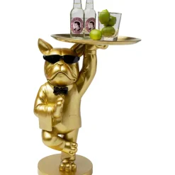Tische|KARE Design Beistelltisch Cool Bulldog Tray Gold 34X55Cm