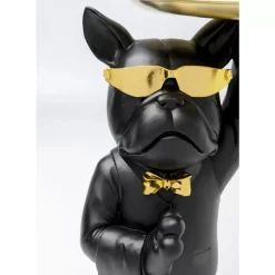 Tische|KARE Design Beistelltisch Cool Bulldog Tray Schwarz 34X55Cm