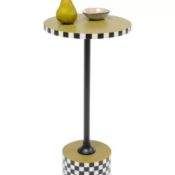 Tische|KARE Design Beistelltisch Domero Checkers Olive O25Cm
