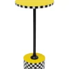 Tische|KARE Design Beistelltisch Domero Checkers Gelb O25Cm