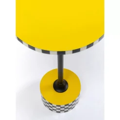Tische|KARE Design Beistelltisch Domero Checkers Gelb O25Cm
