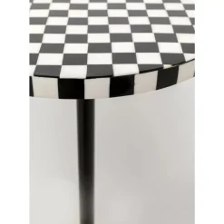 Tische|KARE Design Beistelltisch Domero Chess Schwarz Weis O25Cm