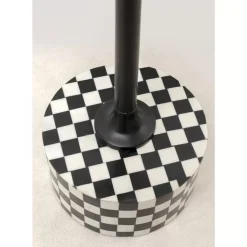 Tische|KARE Design Beistelltisch Domero Chess Schwarz Weis O25Cm
