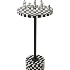 Tische|KARE Design Beistelltisch Domero Chess Schwarz Weis O25Cm