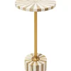 Tische|KARE Design Beistelltisch Domero Cirque Gold Weis O25Cm