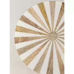 Tische|KARE Design Beistelltisch Domero Cirque Gold Weis O25Cm