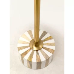 Tische|KARE Design Beistelltisch Domero Cirque Gold Weis O25Cm