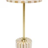 Tische|KARE Design Beistelltisch Domero Cirque Gold Weis O40Cm