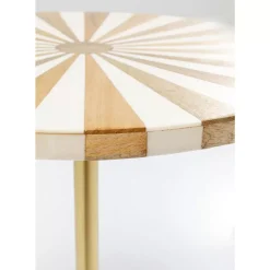 Tische|KARE Design Beistelltisch Domero Cirque Gold Weis O40Cm