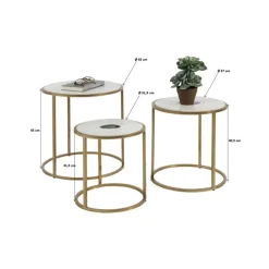 Tische|KARE Design Beistelltisch Limbo (3/Set) O45Cm