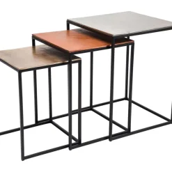 Tische|KARE Design Beistelltisch Loft Square Vintage (3/Set) 41X41Cm