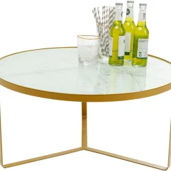Tische|KARE Design Beistelltisch Marble Gold O55