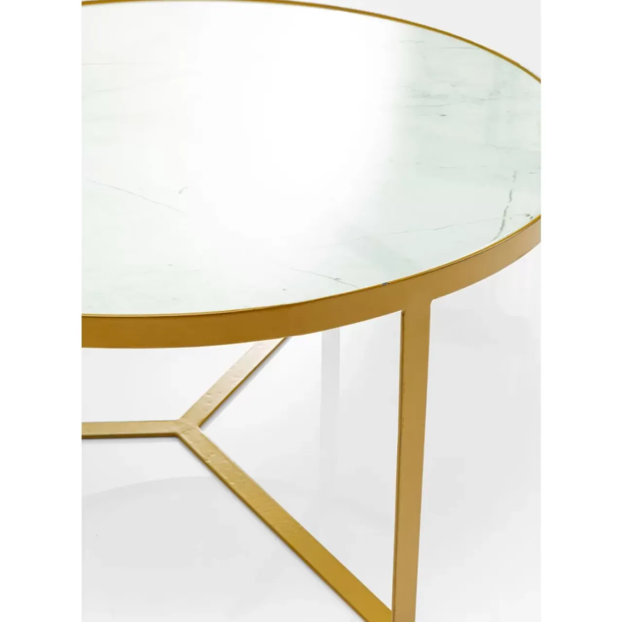 Tische|KARE Design Beistelltisch Marble Gold O55