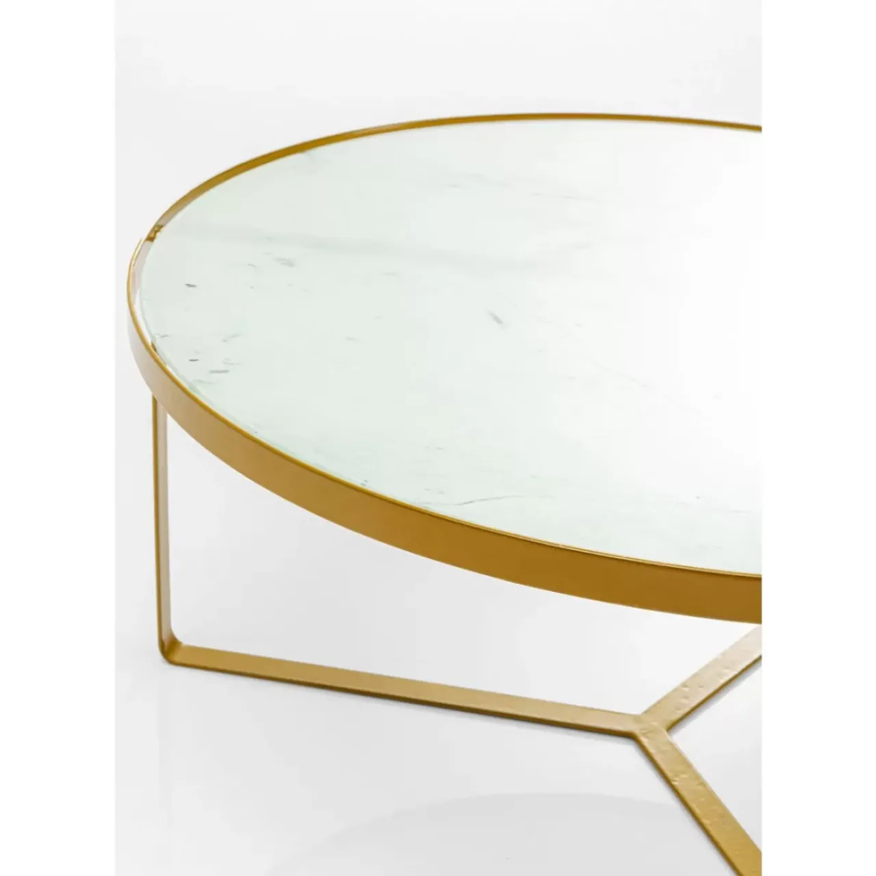 Tische|KARE Design Beistelltisch Marble Gold O55