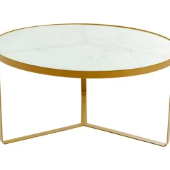 Tische|KARE Design Beistelltisch Marble Gold O55