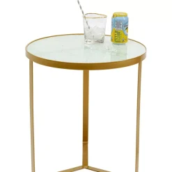 Tische|KARE Design Beistelltisch Marble Gold O45