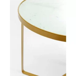 Tische|KARE Design Beistelltisch Marble Gold O45