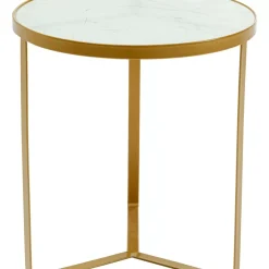 Tische|KARE Design Beistelltisch Marble Gold O45