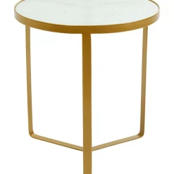 Tische|KARE Design Beistelltisch Marble Gold O45