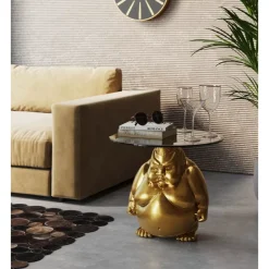 Tische|KARE Design Beistelltisch Monk Gold O54Cm