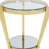 Tische|KARE Design Beistelltisch Monocolo Gold O50Cm