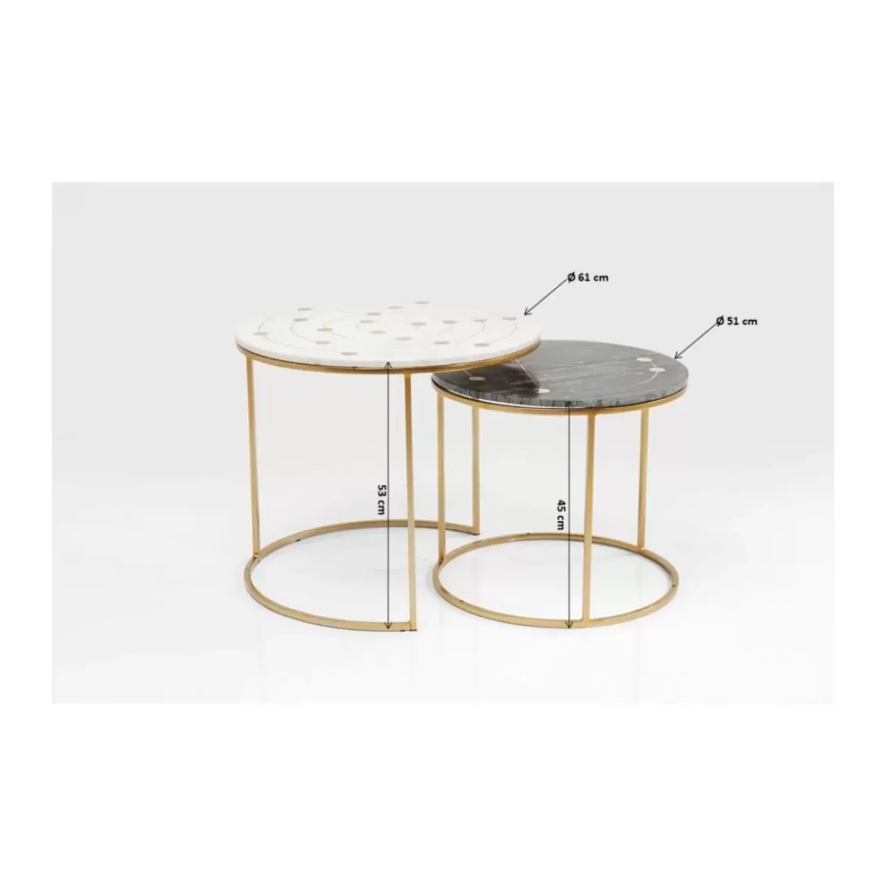 Tische|KARE Design Beistelltisch Mystic Round Klein (2/Set) O61Cm