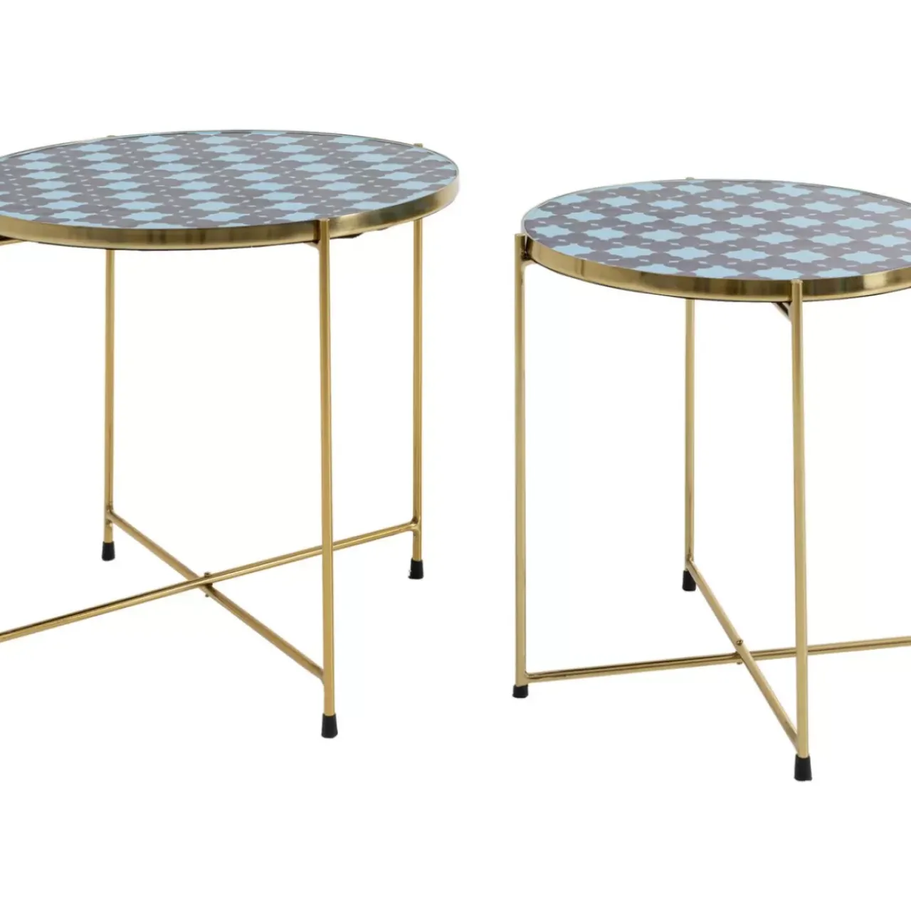 Tische|KARE Design Beistelltisch Priya Blau (2/Set)