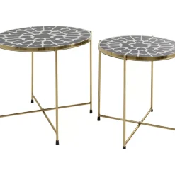 Tische|KARE Design Beistelltisch Priya Schwarz (2/Set)